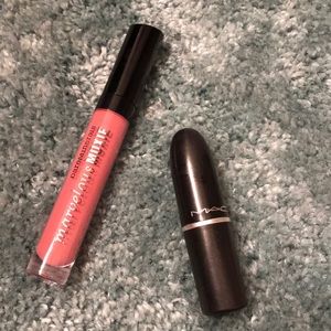 MAC lipstick and BareMinerals lipgloss